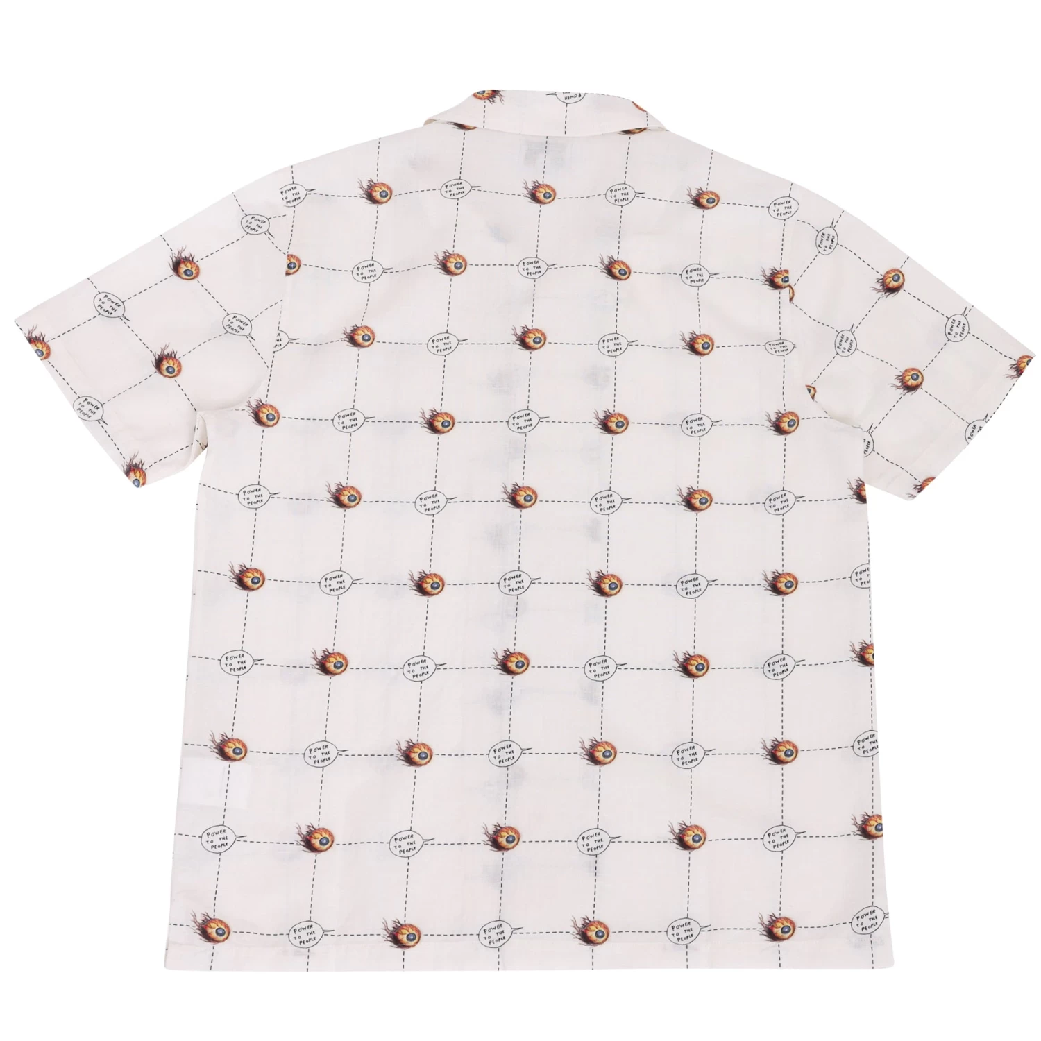 DJ Short Sleeve Soft Collar Shirt - Flaming Eye Grid 3 DJ Short Sleeve Soft Collar Shirt - Flaming Eye Grid - Image 3