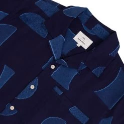 Relaxed Soft Collar Shirt - Indigo Moon DP -Folk Shop AW24pre 017