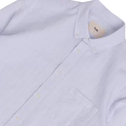 Relaxed Fit Shirt - Blue Microstripe Slub 13 Relaxed Fit Shirt - Blue Microstripe Slub -Folk Shop AW24pre 066
