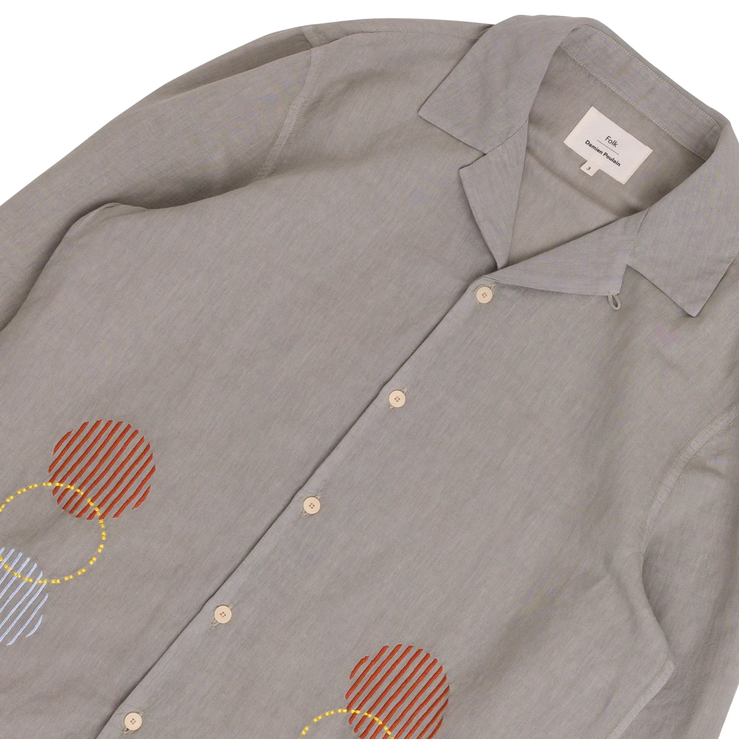 LS Soft Collar Shirt - Olive Sun Embroidery DP 4 LS Soft Collar Shirt - Olive Sun Embroidery DP - Image 4