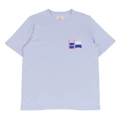 Slub Embroidery Tee - Ice Blue Moon DP