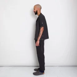 SS Soft Collar Shirt - Black Moon Embroidery DP -Folk Shop AW24preMarcelostyledshots 012