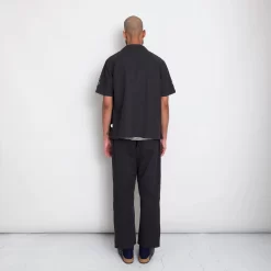 SS Soft Collar Shirt - Black Moon Embroidery DP -Folk Shop AW24preMarcelostyledshots 013