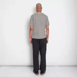 1x1 Stripe Tee - Charcoal Ecru -Folk Shop AW24preMarcelostyledshots 028