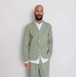 Wide Fit Blazer - Sage Summer Twill -Folk Shop AW24preMarcelostyledshots 071