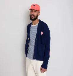 Waffle Cardigan - Moon Intarsia DP -Folk Shop AW24preMarcelostyledshots 154