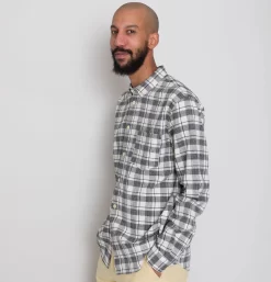 Relaxed Fit Shirt - Ecru Black Check -Folk Shop AW24preMarcelostyledshots 168