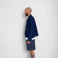 Prism Jacket - Indigo Waffle 13 Prism Jacket - Indigo Waffle -Folk Shop AW24preMarcelostyledshots 192