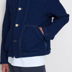 Prism Jacket - Indigo Waffle 16 Prism Jacket - Indigo Waffle -Folk Shop AW24preMarcelostyledshots 203
