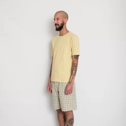 Contrast Sleeve Tee - Wheat -Folk Shop AW24preMarcelostyledshots 217