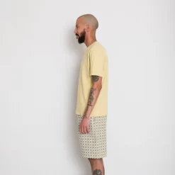 Contrast Sleeve Tee - Wheat -Folk Shop AW24preMarcelostyledshots 218