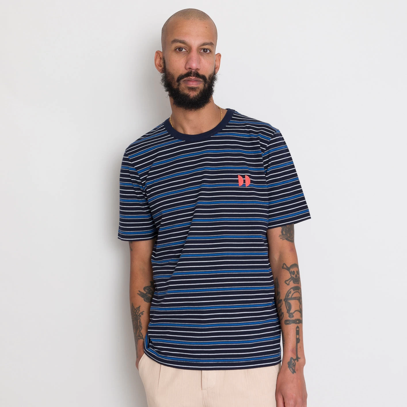 Multistripe Tee - Navy Moon DP 7 Multistripe Tee - Navy Moon DP - Image 7