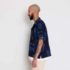 Relaxed Soft Collar Shirt - Indigo Moon DP -Folk Shop AW24preMarcelostyledshots 248
