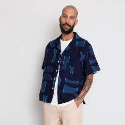 Relaxed Soft Collar Shirt - Indigo Moon DP -Folk Shop AW24preMarcelostyledshots 251