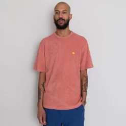 Relaxed Assembly Tee - Dark Coral Terry DP 16 Relaxed Assembly Tee - Dark Coral Terry DP -Folk Shop AW24preMarcelostyledshots 302