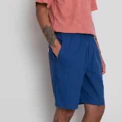 Assembly Short - Blue Crinkle -Folk Shop AW24preMarcelostyledshots 309