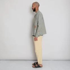 LS Soft Collar Shirt - Olive Sun Embroidery DP 14 LS Soft Collar Shirt - Olive Sun Embroidery DP -Folk Shop AW24preMarcelostyledshots 333