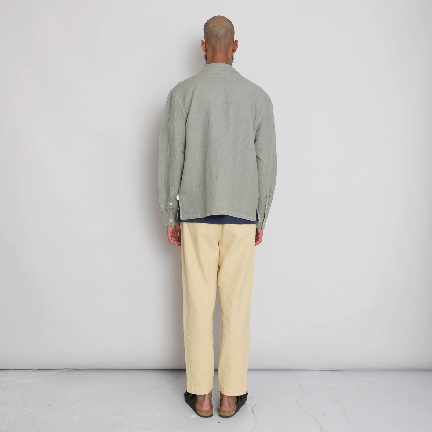 LS Soft Collar Shirt - Olive Sun Embroidery DP 6 LS Soft Collar Shirt - Olive Sun Embroidery DP - Image 6