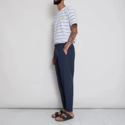 Drawcord Assembly Pant - Navy Summer Twill -Folk Shop AW24preMarcelostyledshots 367