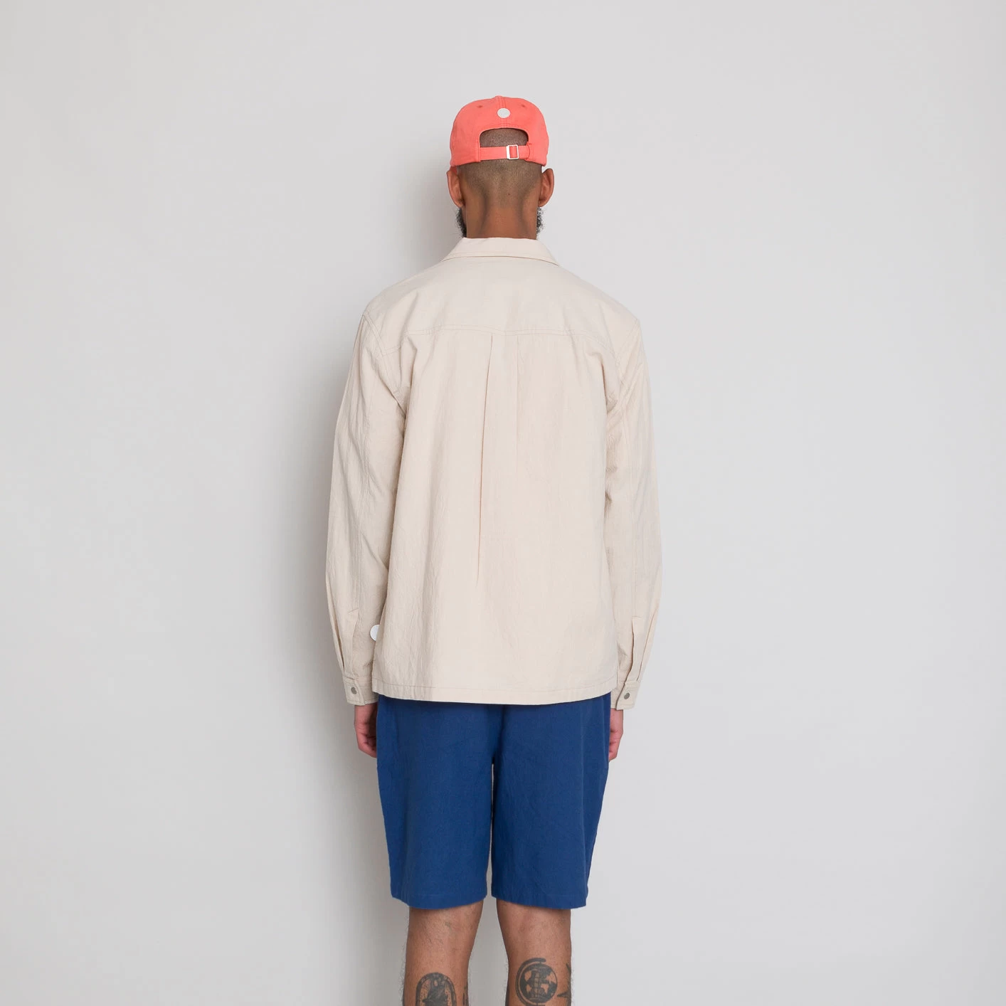 Patch Overshirt - Soft Pink Crinkle 6 Patch Overshirt - Soft Pink Crinkle - Image 6