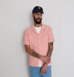 SS Soft Collar Shirt - Coral Texture -Folk Shop AW24preMarcelostyledshots 496