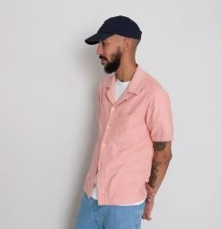 SS Soft Collar Shirt - Coral Texture -Folk Shop AW24preMarcelostyledshots 497