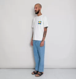 Slub Embroidery Tee - Off White Sun DP -Folk Shop AW24preMarcelostyledshots 518 29baee13 2395 4ac9 a94f 166e26b1411a