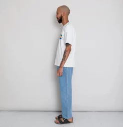 Slub Embroidery Tee - Off White Sun DP -Folk Shop AW24preMarcelostyledshots 519 ab4dddda 03ea 4371 8f74 e8fa80c06938