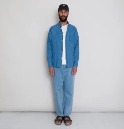 Relaxed Fit Shirt - Linen Indigo -Folk Shop AW24preMarcelostyledshots 550