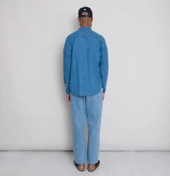 Relaxed Fit Shirt - Linen Indigo -Folk Shop AW24preMarcelostyledshots 553