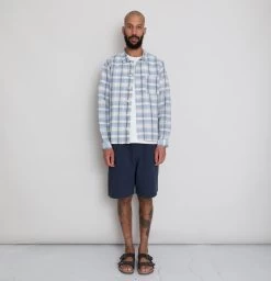 Patch Shirt - Soft Blue Open Check 14 Patch Shirt - Soft Blue Open Check -Folk Shop AW24preMarcelostyledshots 575