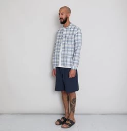 Patch Shirt - Soft Blue Open Check 15 Patch Shirt - Soft Blue Open Check -Folk Shop AW24preMarcelostyledshots 576