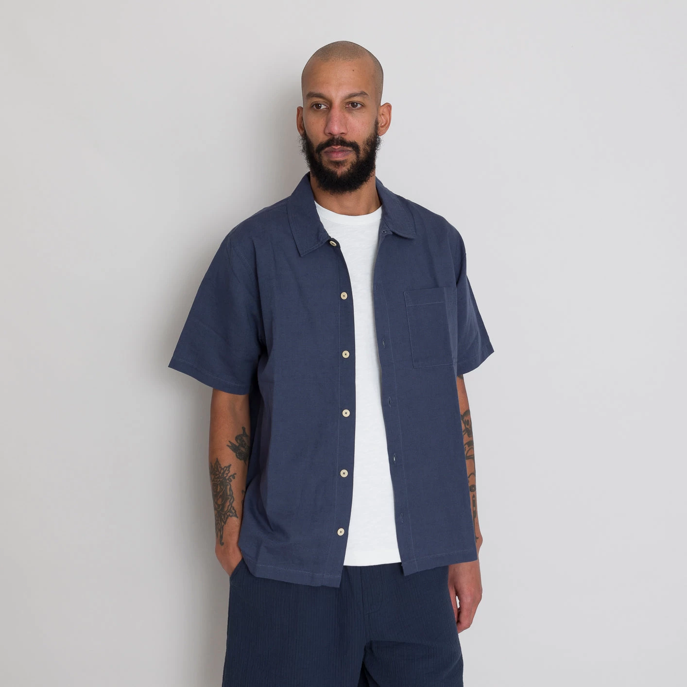 Gabe Shirt - Soft Navy 7 Gabe Shirt - Soft Navy - Image 7