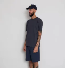 Contrast Sleeve Tee - Graphite -Folk Shop AW24preMarcelostyledshots 651