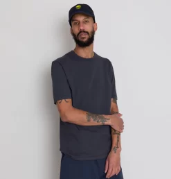 Contrast Sleeve Tee - Graphite -Folk Shop AW24preMarcelostyledshots 659