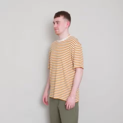 Classic Stripe Tee - Ochre/ Ecru -Folk Shop Archivess242 121