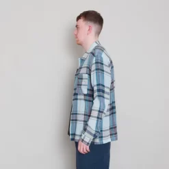Patch Shirt - Ocean Blue Check -Folk Shop Archivess242 189