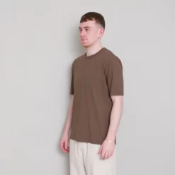 Contrast Sleeve Tee - Ash Brown -Folk Shop Archivess242 246