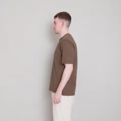 Contrast Sleeve Tee - Ash Brown -Folk Shop Archivess242 247