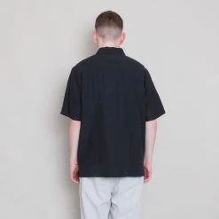 Gabe Shirt - Black Linen Grid -Folk Shop Archivess242 329