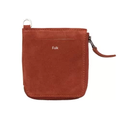 Zip Wallet - Red Suede