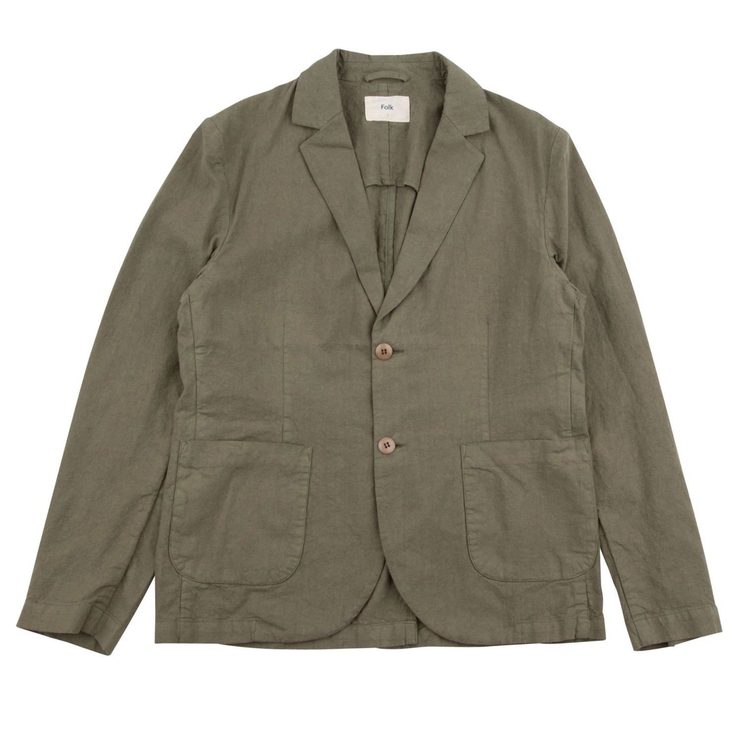 Cotton Linen Blazer - Olive 1 Cotton Linen Blazer - Olive