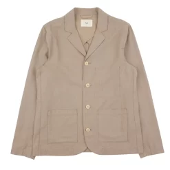 Patch Jacket - Mushroom Linen