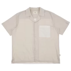 2 Tone Soft Collar Shirt - Chalk