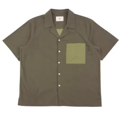2 Tone Soft Collar Shirt - Olive