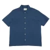 Gabe Shirt - Ash Navy Linen Grid