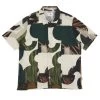 Gabe Shirt - Cutout Print Olive Multi