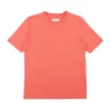 Contrast Sleeve Tee - Coral