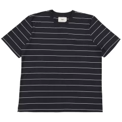 Microstripe Tee - Soft Black/ Off White