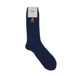 Waffle Sock - Ash Navy